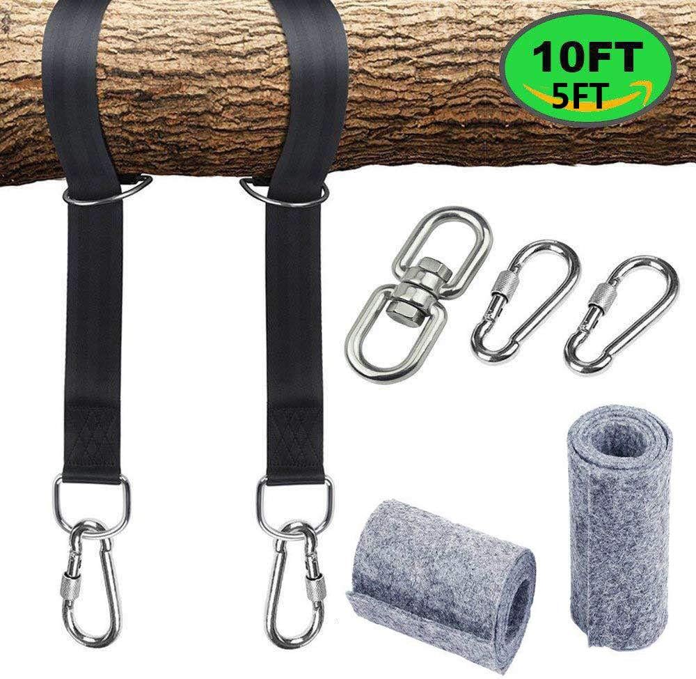 Juego de correas de árbol para colgar con mosquetón, ganchos y anillas