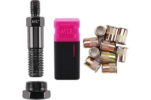 Amjoy Rivet Nut Tool Mandrel M12 and 10 Rivet Nuts, Rivet Tool Set Spare Part, Nutsert Tool Accessories Set Compatible with RZX/Astro Riveters