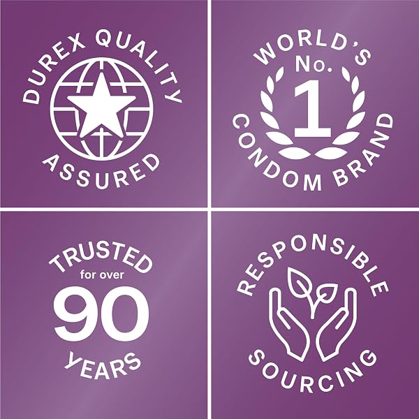 DUREX PLEASURE PACK ASSORTED THIN CONDOMS, EXCITING MIX OF SENSATION AND STIMULATION, LUBRICATED NATURAL RUBBER LATEX CONDOMS FOR MEN, 42 COUNT