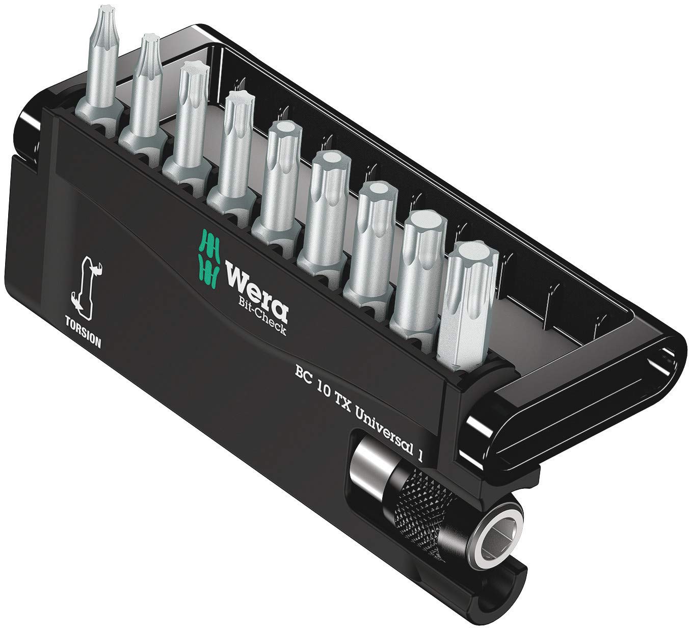 Wera 05056164001 Bit-Check Set 8167-9/TZ Torsion Extra-tough for Drill/Drivers, Metal Jointing, Torx TX8-40 10pc