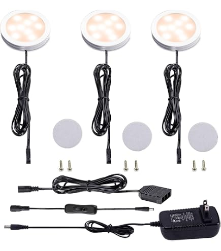 Ymiko LED Unterschrankbeleuchtung – 12V, Ultraflach, Warmweiß, Inkl. Montagematerial