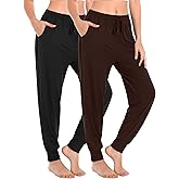 Envlon Womens Yoga Pants Loose Lightweight Workout Sweatpants Drawstring Comfy Joggers Casual Lounge Pants with Pockets