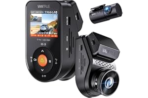 Vantrue S1 Pro 2.7K Dual Dash Cam Front and Rear, 5.8G WiFi 60FPS Hidden Dash Camera w/HDR Night Vision, STARVIS 2, Optional 