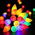 HAYATA C7 Bulbs Christmas Lights -50 LED 24ft Strawberry String Light - Fairy Lighting for Outdoor, Indoor, Garden, Yard, Party, Home, Wreath, Garland, Christmas Tree Decorations