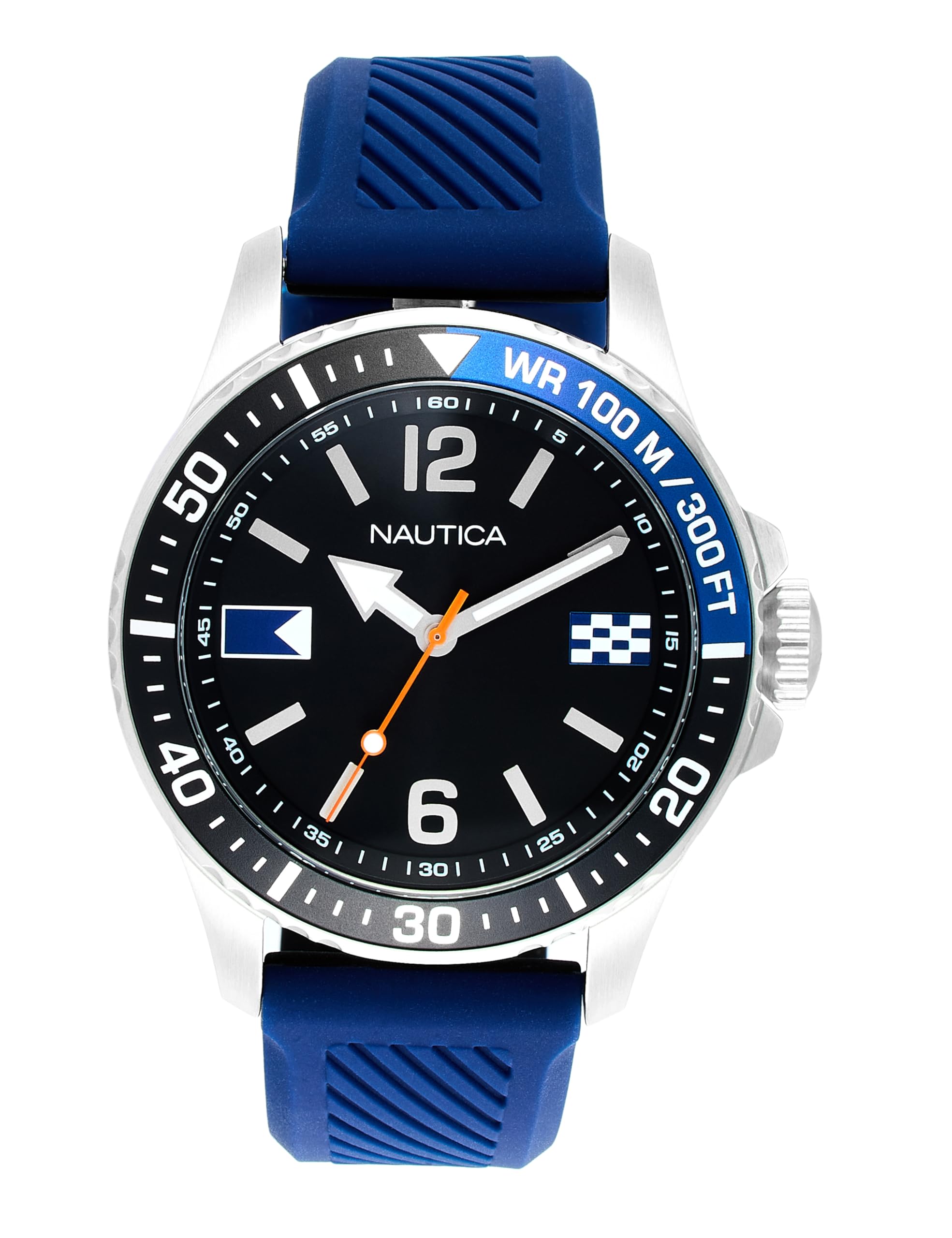 Nautica Men Analogue Quartz Watch with Silicone Strap NAPFRB920