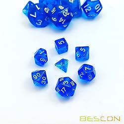 Bescon Mini Translucent Polyhedral RPG Dice Set