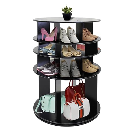 Jerry Maggie Rotated Shoe Rack Shelf Table Shoe Organizer Mdf