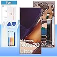 Yondista AMOLED Screen Replacement for Samsung Galaxy Note20 Ultra 4G/5G SM-N985 SM-N986 6.9“ LCD Display Touch Digitizer Glass Assembly - Bronze with Frame - Tools