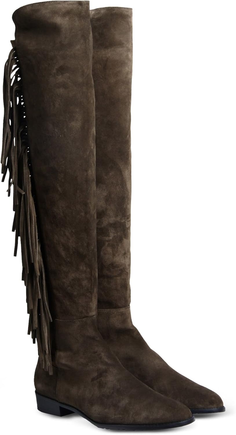 stuart weitzman fringe boots