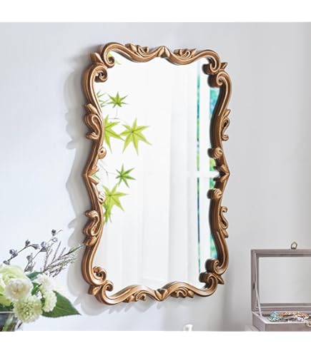 Amazon.com: WRAPACK Gold Mirrors for Living Room Bedroom