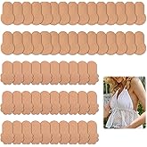 60 PCS Disposable Pasties Nipple Covers with Lift (30 Flower + 30 Round), Pasties Breast Lift Tape for Women, Invisible Coverage for Dresses, Swimsuits and Special Occasions Beige