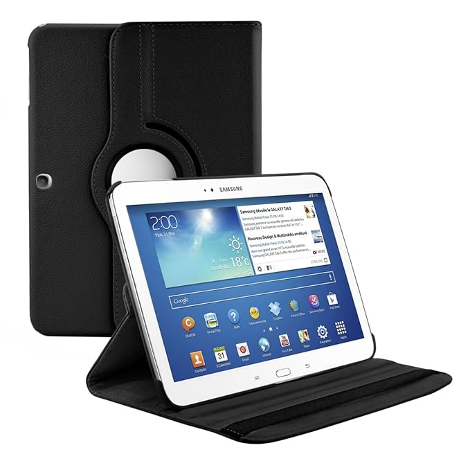 kwmobile Hülle kompatibel mit Samsung Galaxy Tab 3 10.1 P5200/P5210-360° Tablet Schutzhülle Cover Case