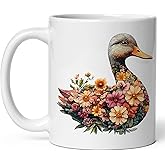 Duck Ceramic Coffee Mug 11oz Mallard Quacker Waterfowl - Tea Coffee Mug with Comfortable Grip - Unique Animal Gift Cup for Office or Home - Vibrant Long-Lasting Print ID44991