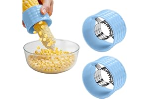 2 Pack Manual Corn Kernel Remover, Stainless Steel Corn Stripper, Kitchen Tool for Effortless Kernel Removal(Blue)