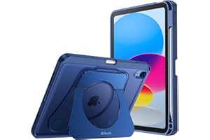 JETech Kickstand Case for iPad (A16) 11th/10th Generation (2025/2022) with Pencil Holder, Slim Shockproof Cover, Frosted Tran