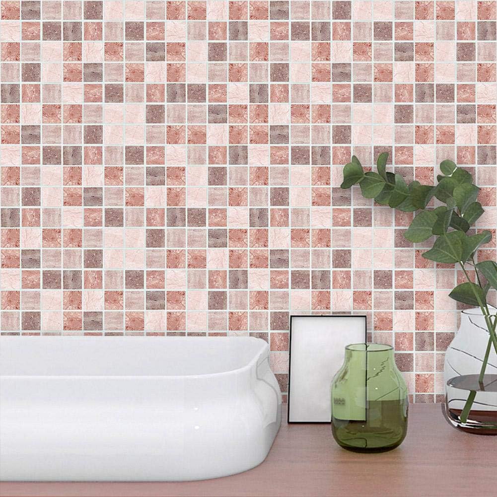 18pcs Tile Transfer Stickers, Mosaic Wall Stickers Bathroom Kitchen DIY Home Bathroom Waterproof Backsplash(10 x 10 cm) - Image 5