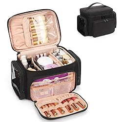 Large Cotton Makeup Bag, Lightweight Travel Makeup