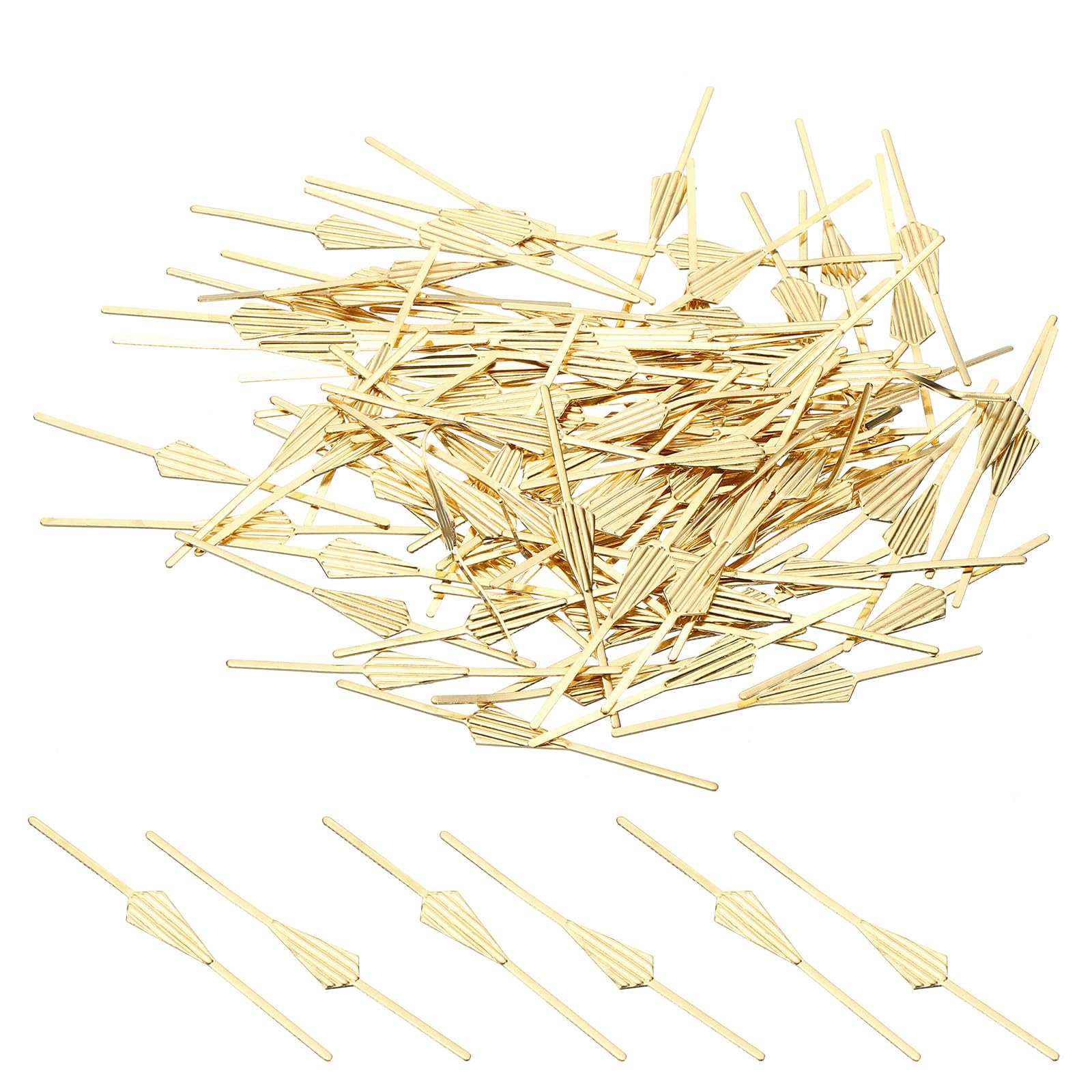 PATIKIL 45mm/1.77" Chandelier Bow Tie Clips, 200Pcs Copper Chandelier Connectors Clips for Fastening Crystals Parts, Chandelier Replacements, Gold