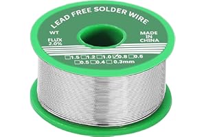 0.8mm Solder Wire, Content 2% Solder Flux Sn99.3Cu0.7, Rosin Core Solder Wire for Electrical Soldering, Repairing Household a