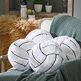 8 Soccer Ball Throw Pillows - 13.8 Inch Black & White Plush Sport Pillows For Bedroom, Team Gifts