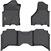 HAFIDI® Floor Mats Fit for 2019-2026 Dodge Ram 2500/3500 Crew cab, All Weather Protection TPE Anti-Slip Automotive Floor Liners, Fits 1st & 2nd Row Full Set Custom Accessories, Black
