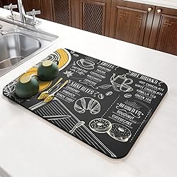 Coffee Bar Mat Accessories for Countertop Absorbent