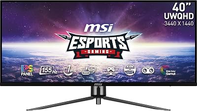 MSI MAG 401QR 40 Inch UWQHD Gaming Monitor IPS 155Hz 1ms DP/HDMI/C Type-C