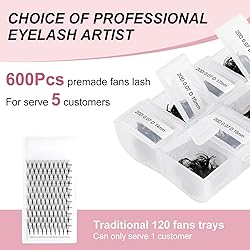 FADLASH Premade Fans Eyelash Extensions 600pcs 14D
