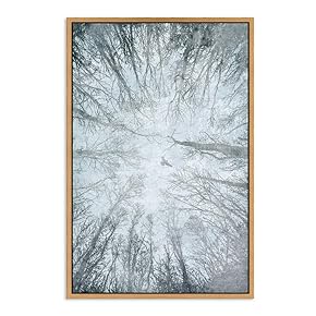 SIGNWIN Framed Canvas Wall Art Birds on Tree...