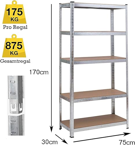 Lagerregal Metallregal Kellerregal Steckregal Werkstattregal