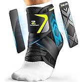 ZOELION Quick Lace Up Ankle Brace with Side Stabilizing Pads, Slim Fit Ankle Support Brace, Adjustable & Breathable Ankle Support for Men Women, Ankle Stabilizer for Sprain,Injury Recovery,Sports,M