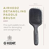 KENT AirHedz Pro Medium Pin Brush Black Paddle Detangling Smoothing Styling view 2