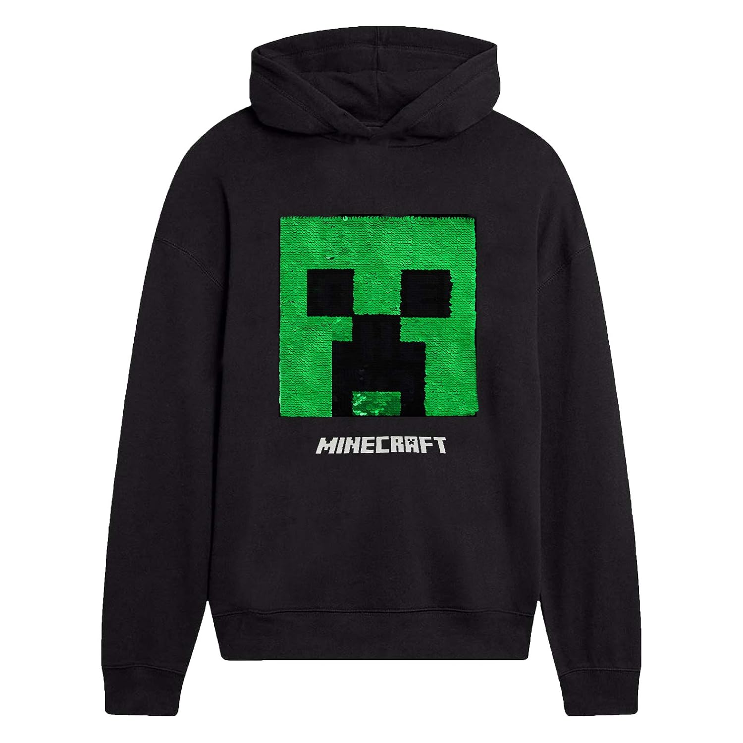 Minecraft Felpa Bambino, Felpe con Cappuccio per Ragazzi con Paillettes