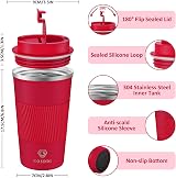 CS COSDDI Travel Mug Insulated Leakproof Lid 510 ml Red A view 5