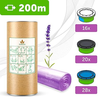 New 200m ECO Nachfüllfolie für Sangenic Windeltwister Tommee Tippee TEC & Simplee | Angelcare | Litter Locker | Entspricht 16