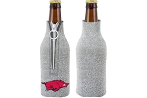 KOLDER NCAA Arkansas Glitter Bottle Coolie, One Size, Multicolor