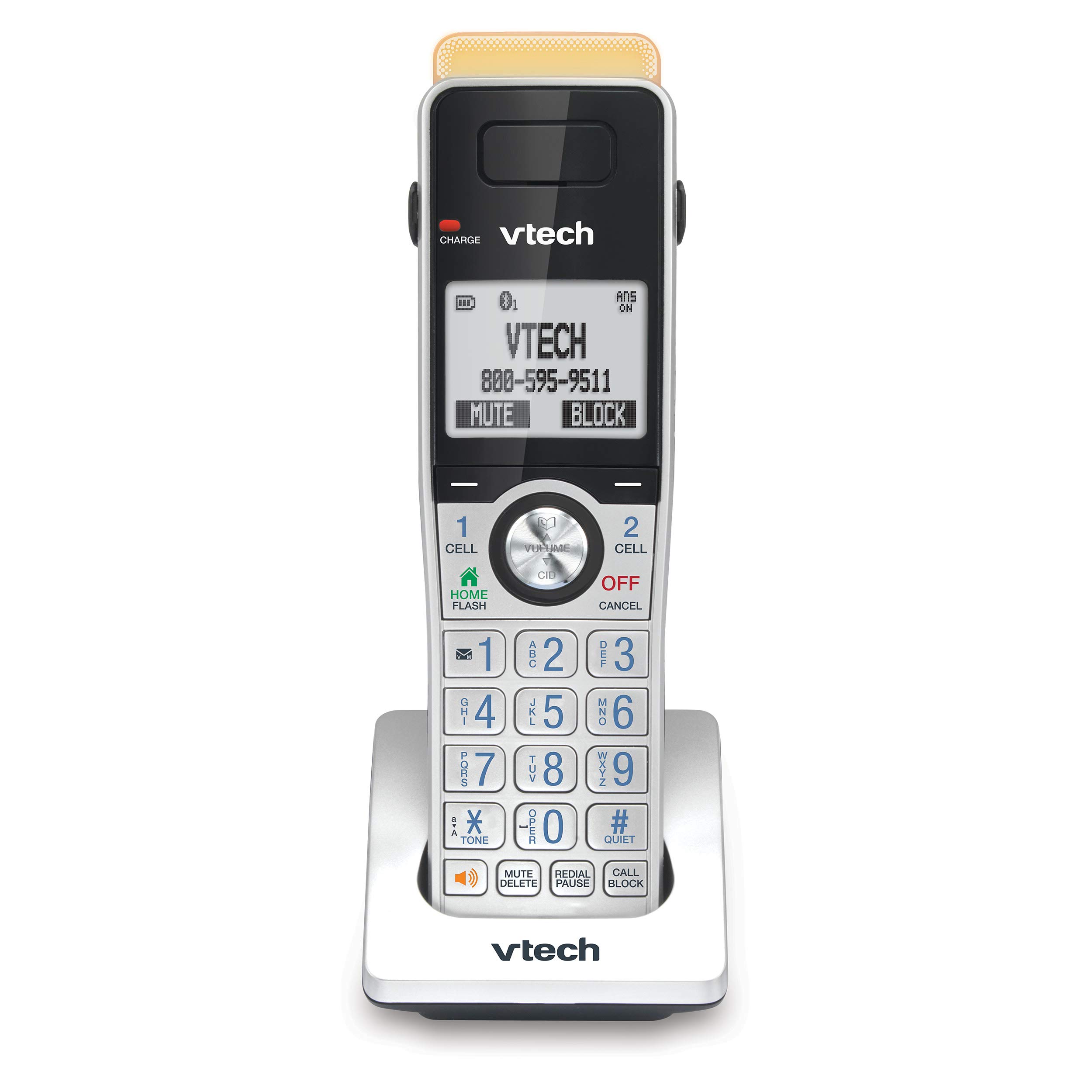Photo 1 of VTech IS8101 Accessory Handset for IS8151 Phones with Super Long Range up to 2300 Feet DECT 6.0, Call Blocking, Connect to Cell, Headset jack, Belt-clip, Power backup, Intercom and Expandable to 12 HS