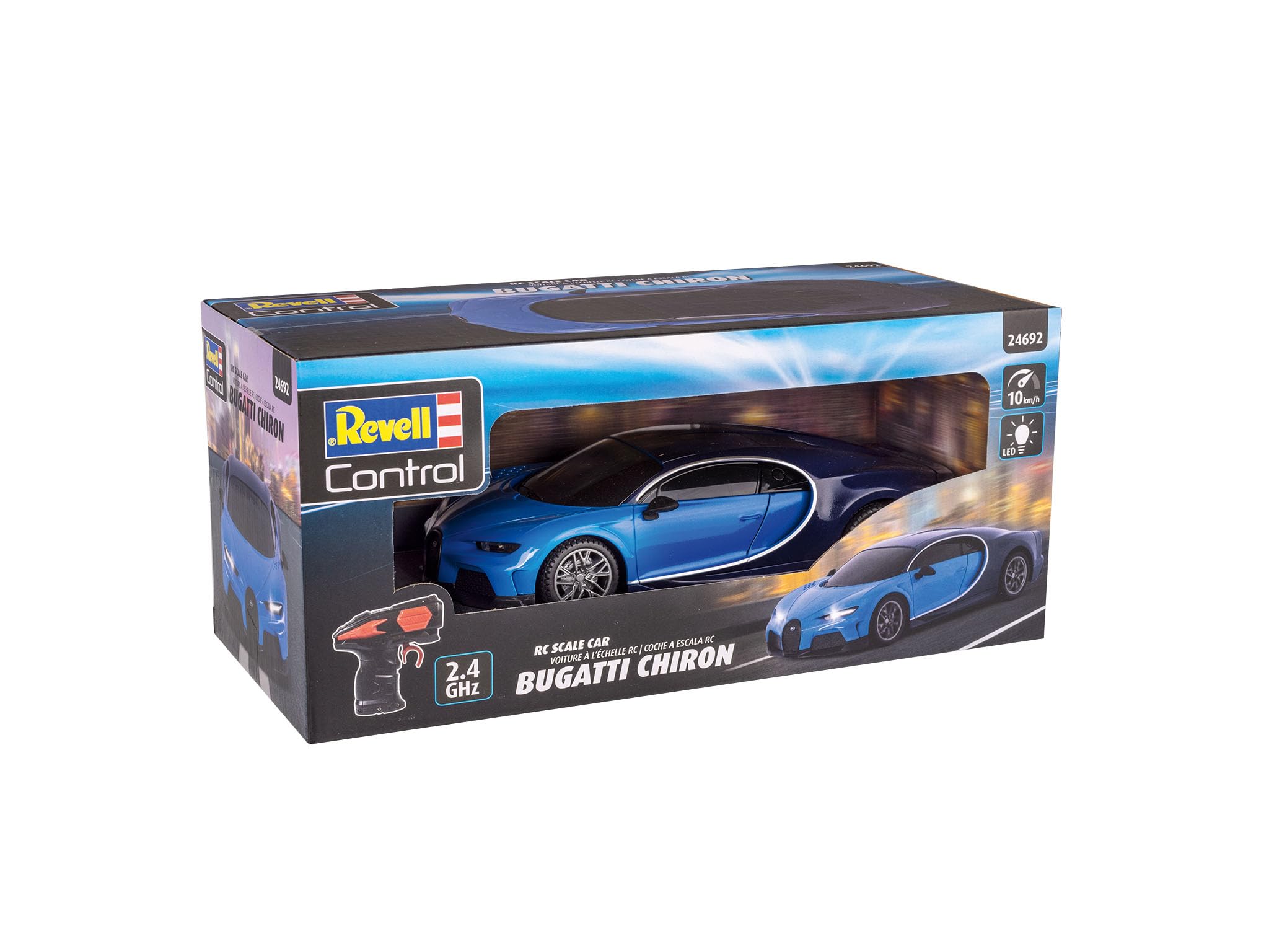 Revell Control 24692 RC Scale Car Bugatti Chiron With Precise 2.4 GHz Control, 19.8cm in length