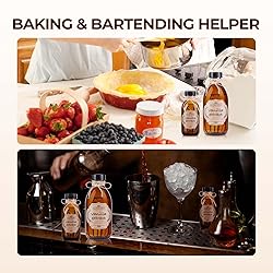 8oz Amber Glass Bottle with Lids, 3 Pack Brown