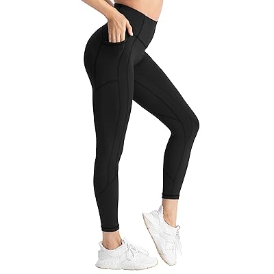 High waisted compression leggings with pockets Clearance