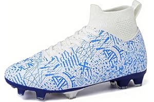 RDYLBU Kids Soccer Cleats Boys Girls Football Cleats Turf Soccer Shoes AG/FG