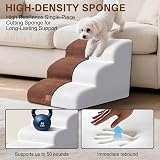 Masthome 3-Step Dog Steps Sofa Ramp Brown 60x40x40 cm Non Slip view 3