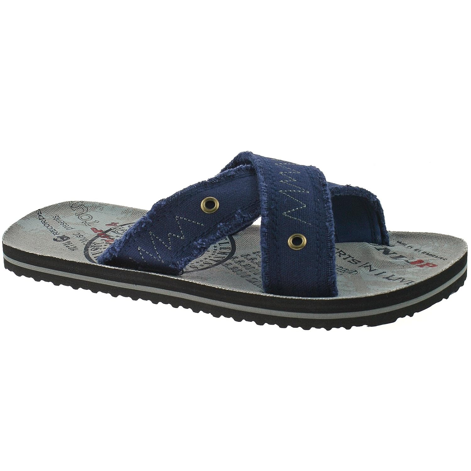 mens crossover flip flops