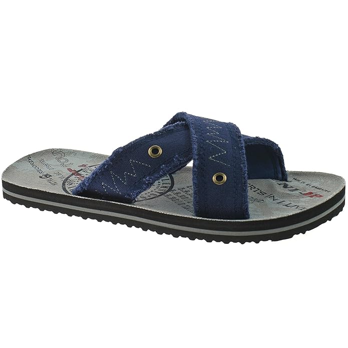 MENS DUNLOP TEXTILE FLIP FLOPS SANDALS SIZE UK 6 12 (Size 6 EU 40