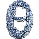 GXIHOUSLGC Infinity Scarf for Women Lightweight Colorful Print Silk Scarves and Wraps for Spring Shawl Neck Scarfs