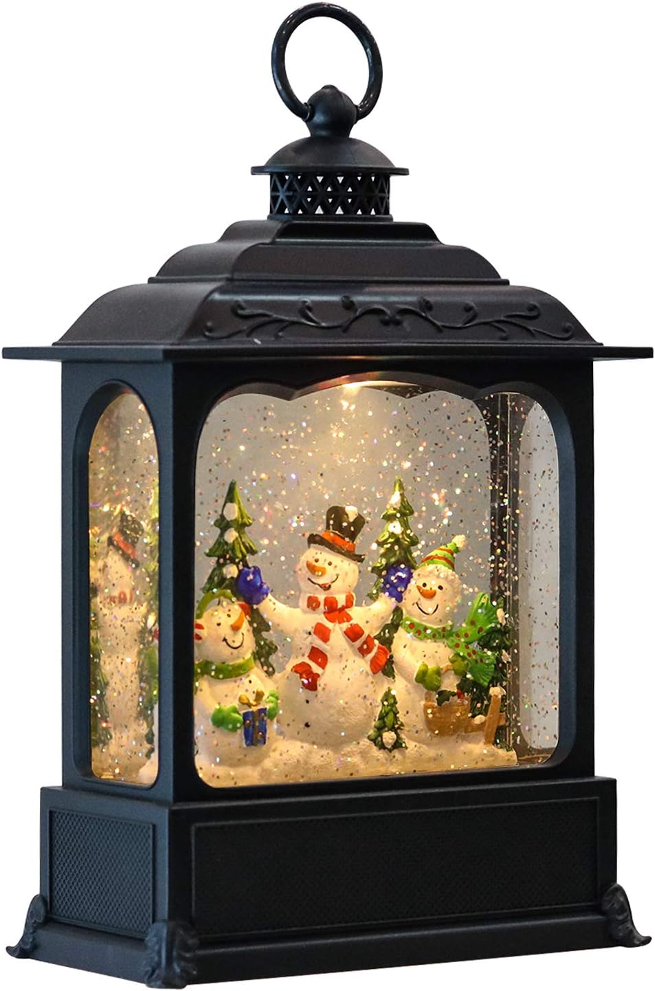 Snow Globes - Eldnacele Musical Snow Globe Lantern with Timer, Lighted USB/Battery Operated Swirling Singing Water Glittering Lantern, Snow Globes for Adults and Kids Christmas Decoration- Snowman