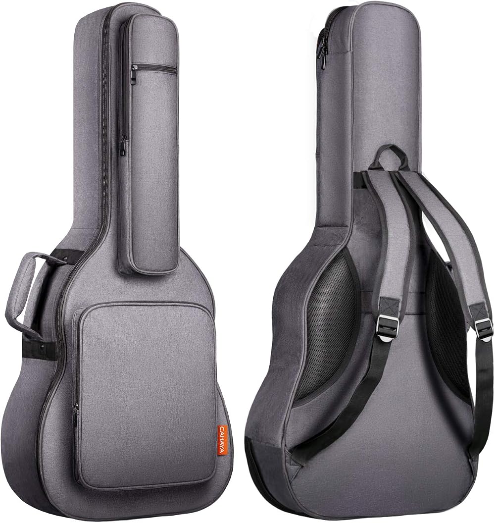CAHAYA Guitar Case 18mm Padding Deluxe Gig Bag 40 41 42 Inch Grey CY0176