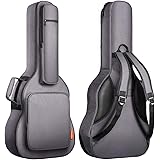CAHAYA Guitar Bag Acoustic Reinforced 0.8 Inch Thick Sponge Soft Padded Guitar Case with 5 Pockets,Neck Cradle,Back Hanger Lo