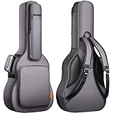CAHAYA Guitar Bag Acoustic Reinforced 0.7 In Thick Sponge Soft Padded Guitar Case with 5 Pockets,Neck Cradle,Back Hanger Loop for 39 40 41 In Acoustic Classical Guitars CY0176