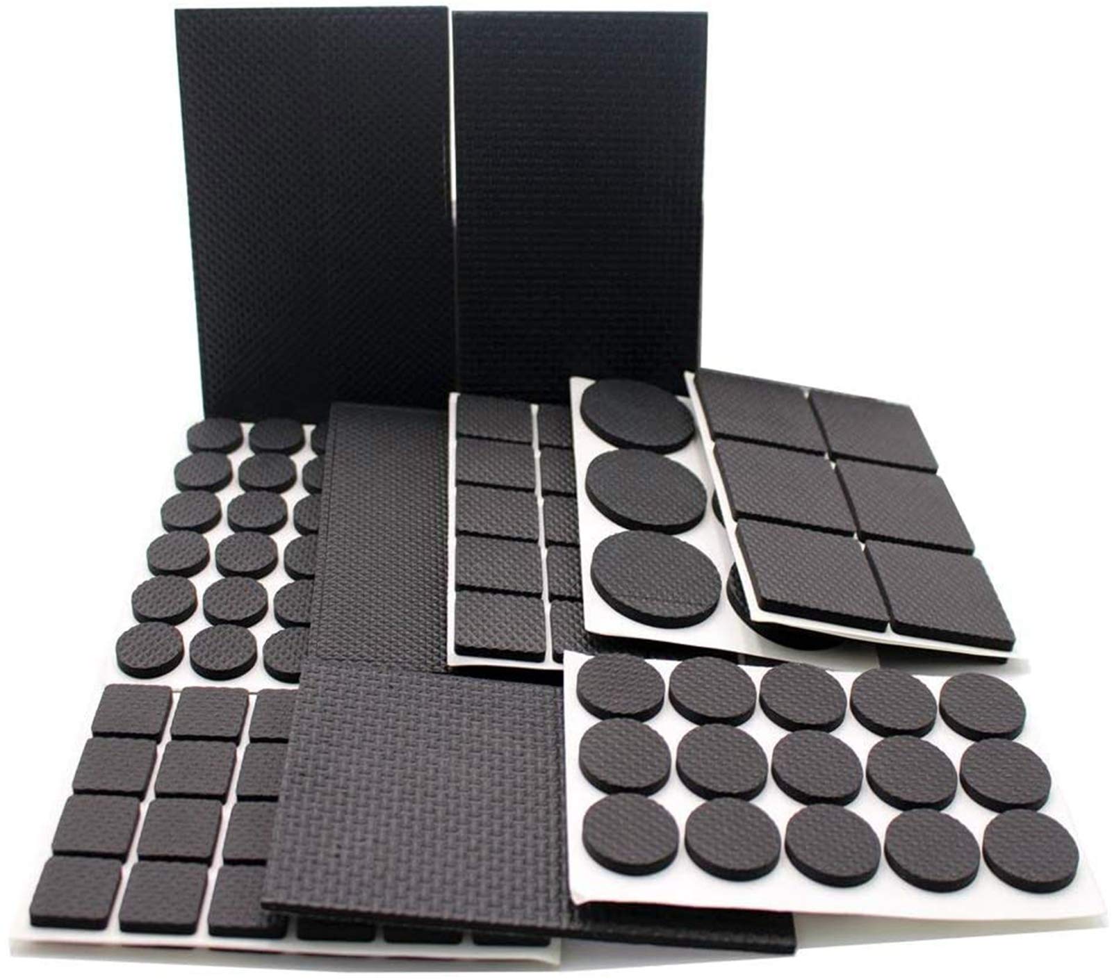 Non Slip Furniture Rubber Pads,Black Furniture Feet Covers,Pack of 186 PCS Wood Floor Protector Pads for Chair Legs,Tiled,Carpet,Hardwood Floor Protectors
